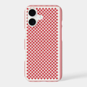 Red and White Shemagh Keffiyeh Pattern