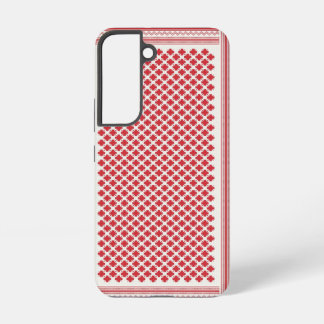 Red and White Shemagh Keffiyeh Pattern Samsung Galaxy Case