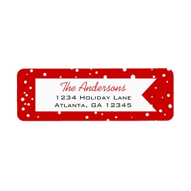 Red and White Snowflake Merry Little Christmas (Front)