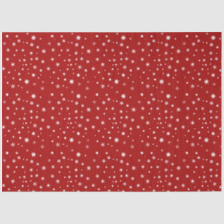 Red and White Snowflake Tissue Paper
