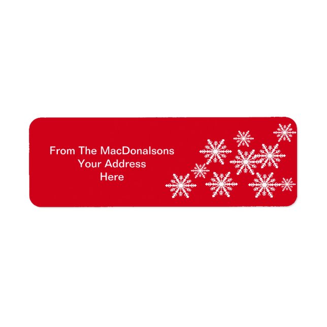 Red and white snowflakes custom Christmas (Front)