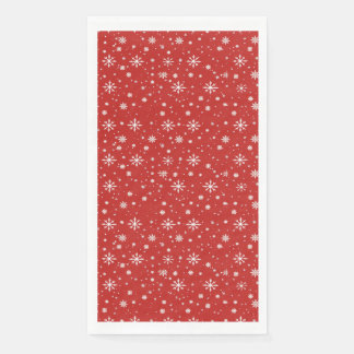 Red And White Snowflakes Napkin