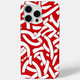 💫 Red and White Spiral Pattern 🎨 iPhone 15 Pro Max Case