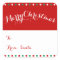 Red And White Square Christmas Gift Tag