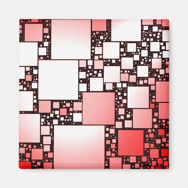 Red and White Square Dancing Magnet (Front)
