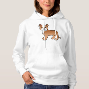Red And White Staffordshire Bull Terrier Dog Hoodie