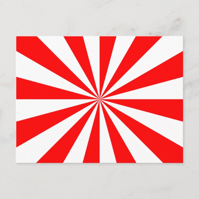 Red and White Starburst Postcard (Front)