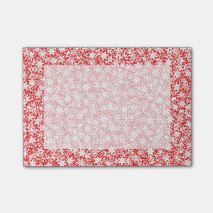 Red and White Stars Team Spirit Sports Colours Post-it Notes