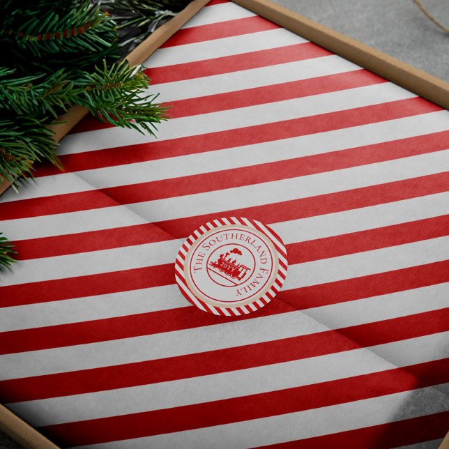 Red And White Stripe Candy Cane Christmas Pattern Tissue Paper (Red And White Stripe Candy Cane Christmas Pattern Tissue Paper)