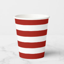 Red and White Stripe Paper cup
