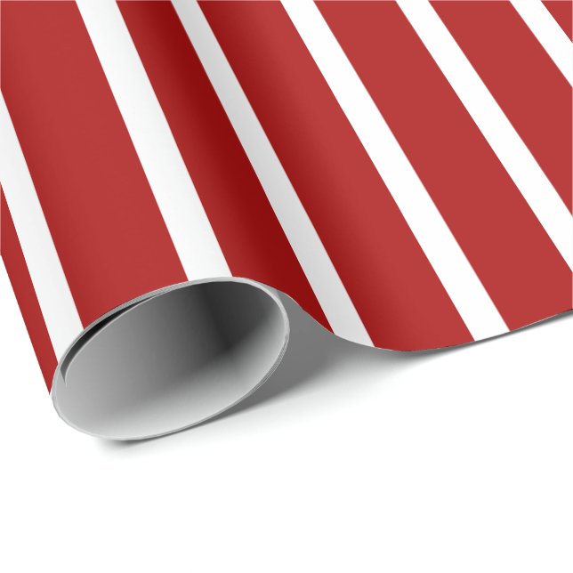 Red and White Stripe Wrapping Paper (Roll Corner)