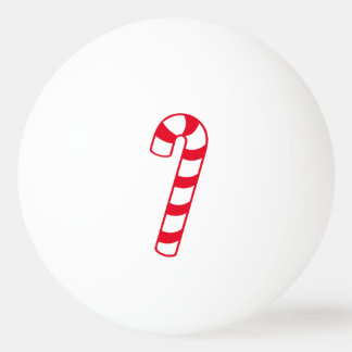 Red and White Striped Christmas Candy Cane Ping Pong Ball