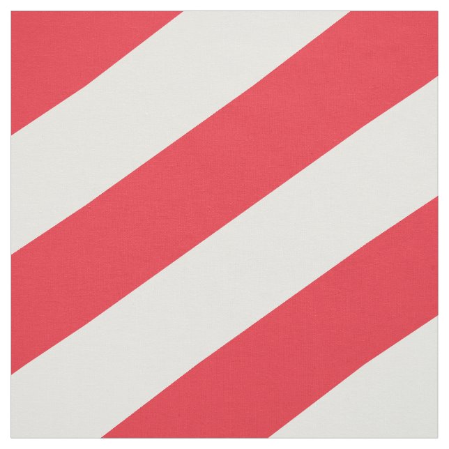 Red and white striped pattern fabric (Swatch)