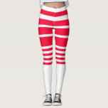 Red And White Striped Shorts Leggings<br><div class="desc">Red and white striped shorts effect leggings with a nautical vibe.</div>
