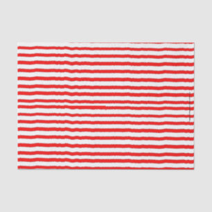 Red and white striped tissue paper