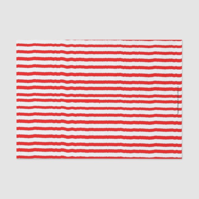 Red and white striped tissue paper (Front)