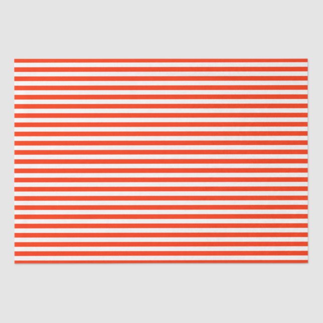 Red and White Striped Tissue Paper (Front)