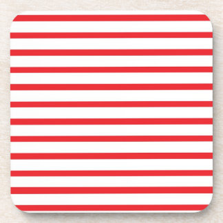 Red and White Stripes Coasters