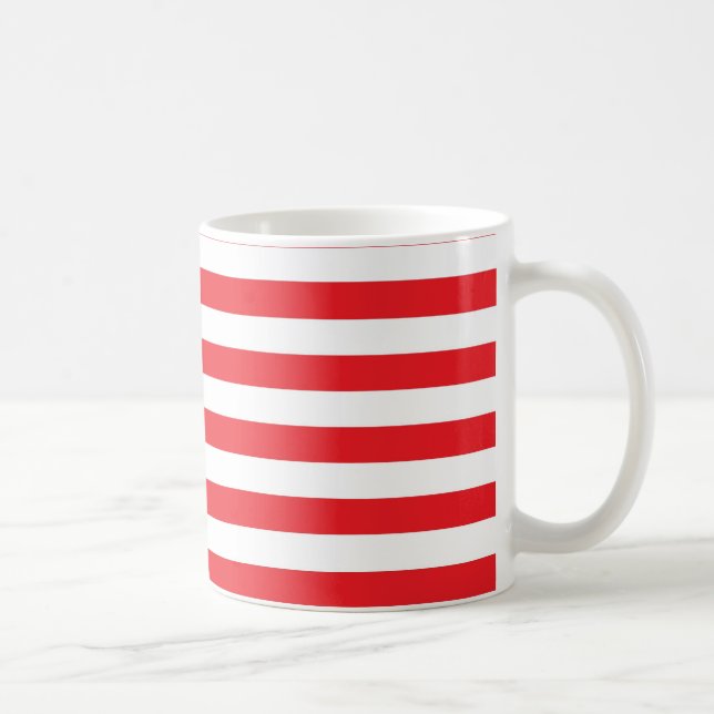 Red and White Stripes Mug (Right)