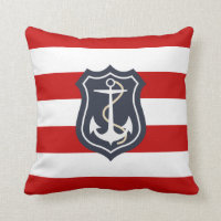 Red and White Stripes Nautical Style