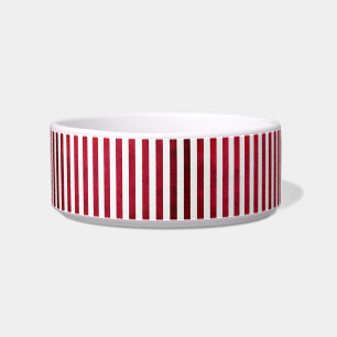 Red and White Stripes on Fabric Texture by STaylor Bowl