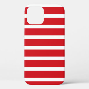 Red and white stripes pattern  iPhone 12 case