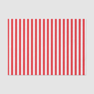 Red and White Stripes Pattern Tissue Paper