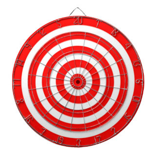 Red and White Target Dartboard