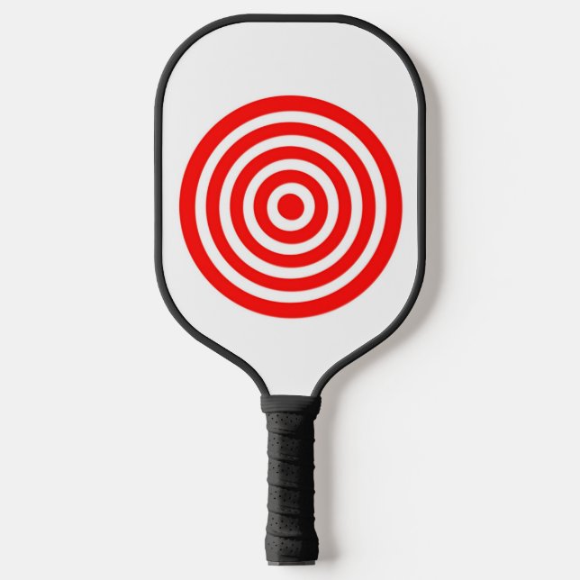 Red and White Target Pickleball Paddle (Front)