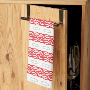Red And White Tea Towel