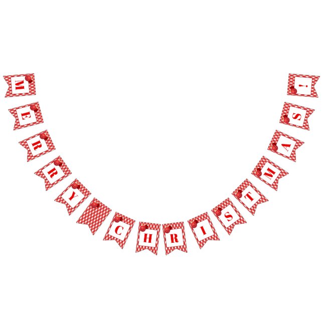 Red and White Theme / Merry Christmas Bunting (All)