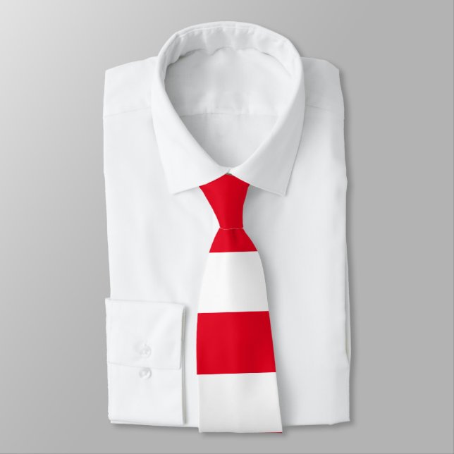 Red and white tie (Tied)