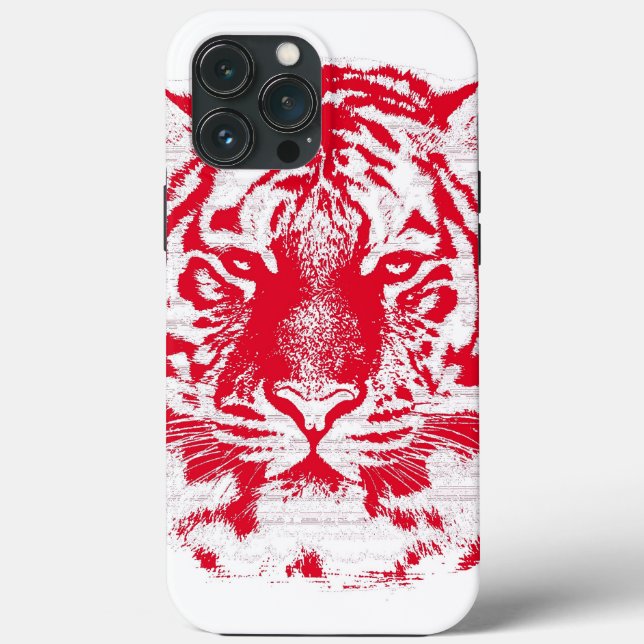 Red and White Tiger Case-Mate iPhone Case (Back)