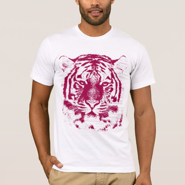 Red and White Tiger Face T-Shirt (Front)