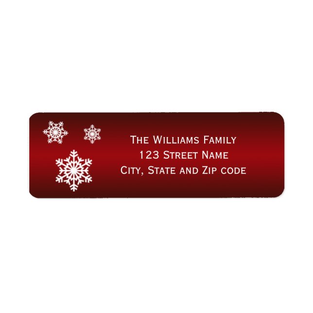 Red and White Trio of Snowflakes (Front)