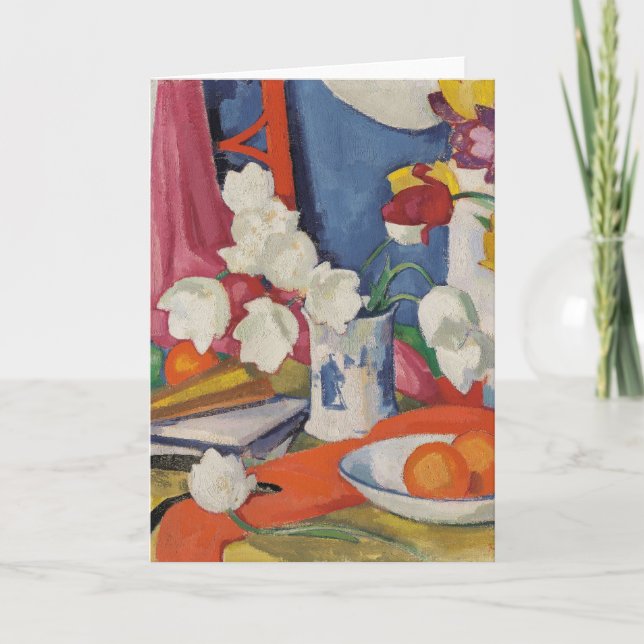 Red and White Tulips | Samuel John Peploe Card (Front)