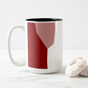 Red and White Two-Tone Coffee Mug