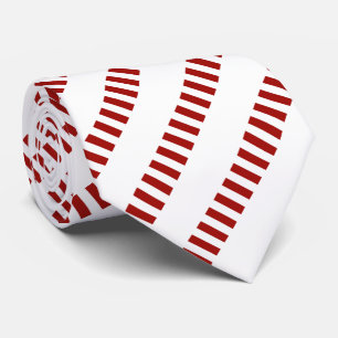 Red and White Unique Pattern Tie