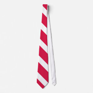 Red and White University Stripe Tie II
