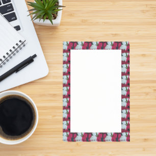 Red and White Variegated Poinsettia Holiday Post-it Notes