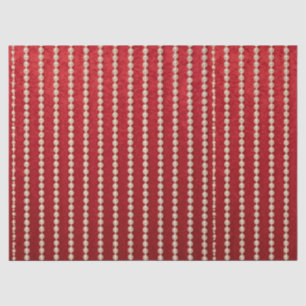 Red and White Velvet-Look Pearl Tissue Paper