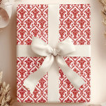 Red and White Vintage Damask Pattern Wrapping Paper<br><div class="desc">Red and White Vintage Damask Pattern Wrapping Paper. Perfect for putting that finishing touch on your gifts and it's great for birthdays,  Christmas,  anniversaries,  or weddings! Beautiful Trendy Modern Gift Wrapping Paper Design Patterns by Printable Pretty.</div>