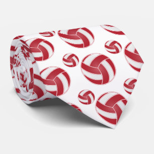Red and White 🏐 Volleyball Tie