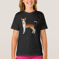 Red And White Wire Haired Ibizan Hound Cartoon Dog