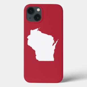 Red and White Wisconsin iPhone 13 Case
