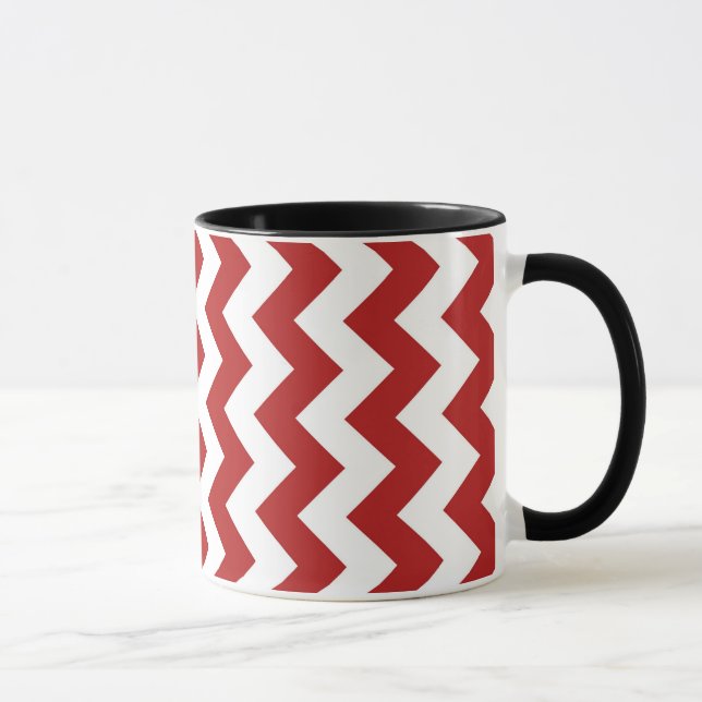 Red and White Zigzag Mug (Right)