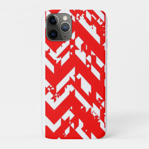 Red and white zigzag patterns Case-Mate iPhone case