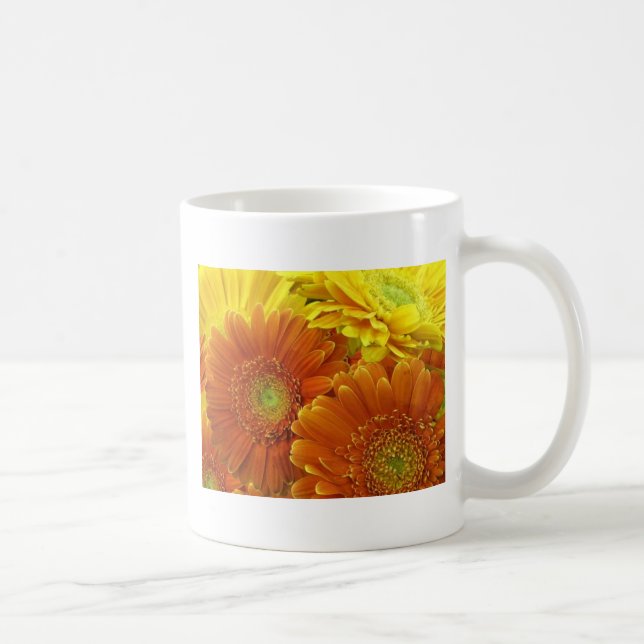 Red and Yellow African Daisies Coffee Mug (Right)