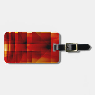 Red and yellow arrows pattern luggage tag