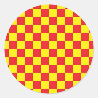 Red and Yellow Chequered STICKER